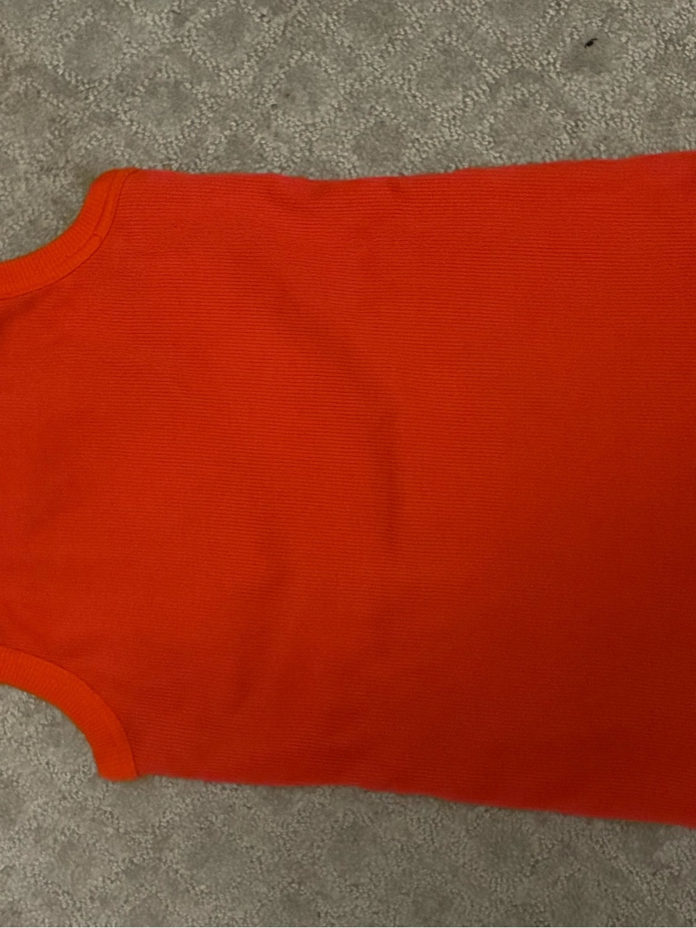 Marimekko Kupla Unikko Placement Kioski Ribbed Tank Top Orange - Picture 3 of 7